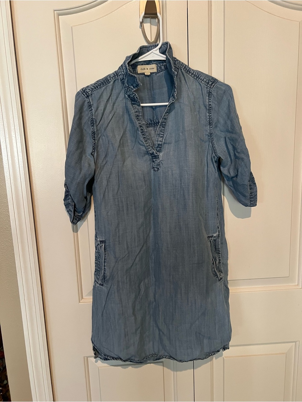 cloth & stone Light Blue Denim Tunic Dress